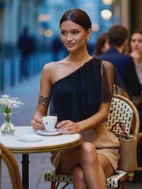 Вечерний топ на одно плечо с воланом - Grace 3bs - thumbnail 21