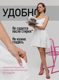 Летний сарафан мини с бантом из муслина - Olivia - thumbnail 24
