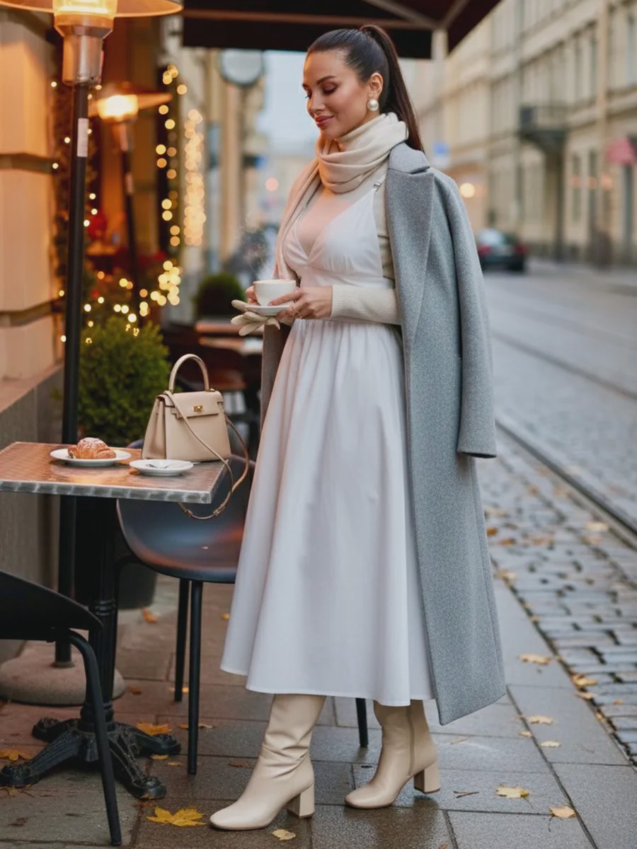 Luna Фирменный силуэт Макси-платье - image 14