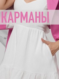 Летний сарафан мини с бантом из муслина - Olivia - thumbnail 10