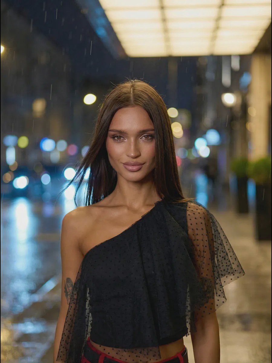 Вечерний топ на одно плечо с воланом - Grace 3bs - image 4