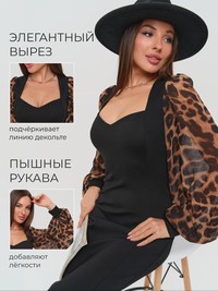 Платье футляр вечернее праздничное леопард Bianca - thumbnail 7
