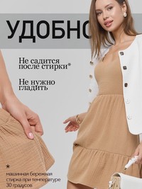 Летний сарафан мини с бантом из муслина - Olivia - thumbnail 17