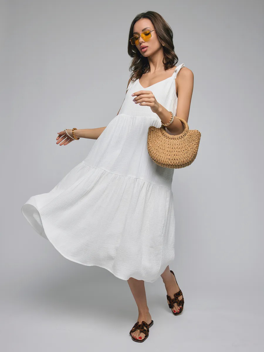 Isida молочный Designerkleid Midikleid - image 16