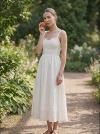 Lili Refined silhouette gaun malam - thumbnail 8