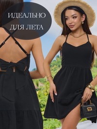 Летний сарафан мини с бантом из муслина - Olivia - thumbnail 18