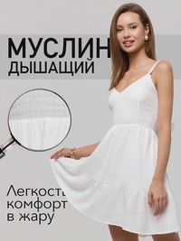 Летний сарафан мини с бантом из муслина - Olivia - thumbnail 20