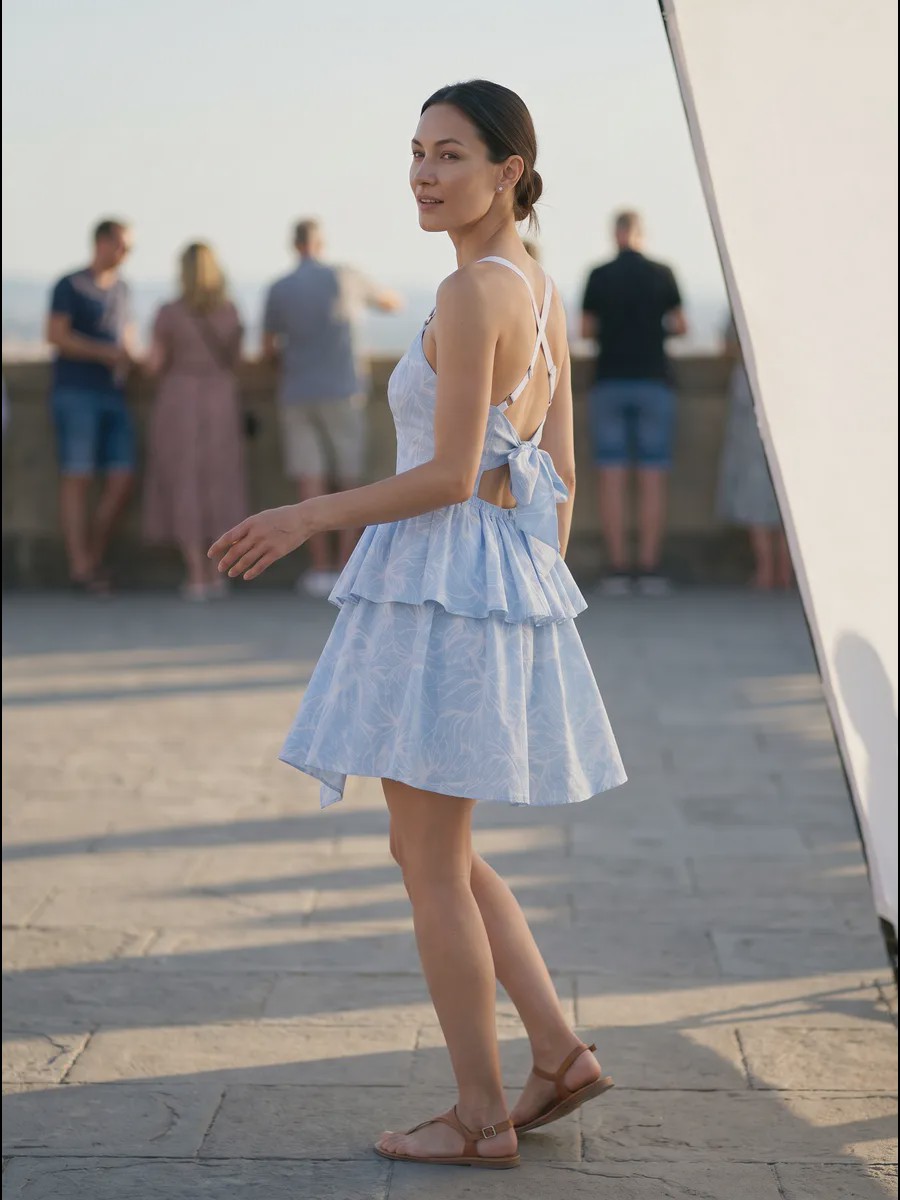 Eliza Fluid Drape Sundress - image 7